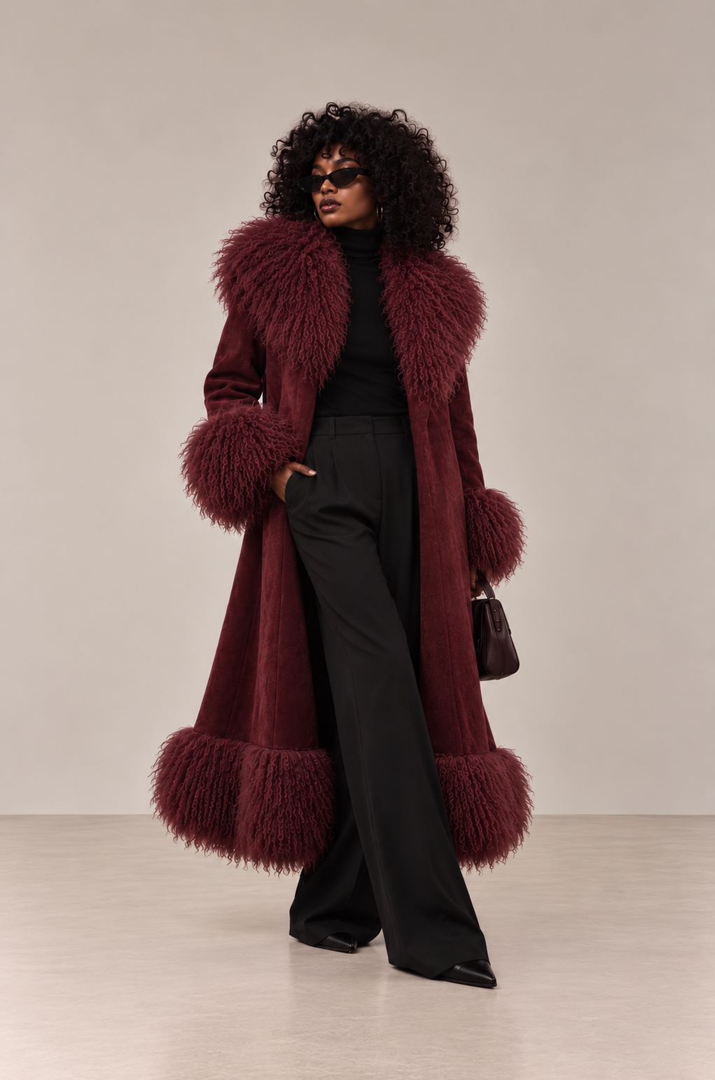 The Bianca Fur Trim Coat