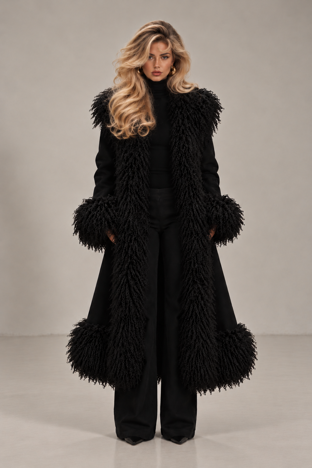 The Allora Fur Trim Coat